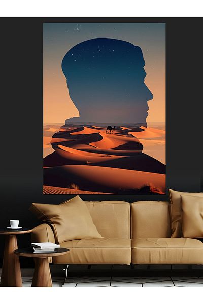 Tablomega Siluete în Desert Canvas Decorativ - Lemn MDF
