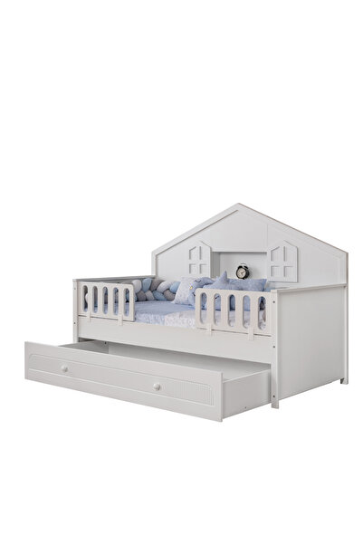 miracool Mira Beyaz Yavrulu Montessori / Ücretsiz Kurulum / Ortopedik Yaylı Yatak Dahil