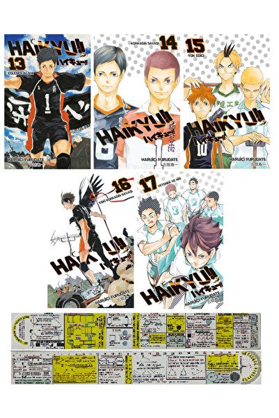 Gerekli Şeyler Yayıncılık Haikyu 13-14-15-16-17. Ciltler Manga Seti + Mat. Öğ...
