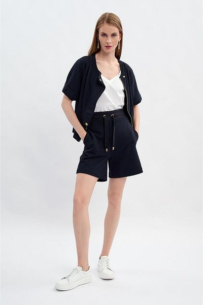 Escada Sport String Tied Short Length Cotton Shorts