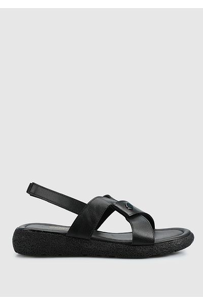 Eclipse Black Women's Flat Sandals