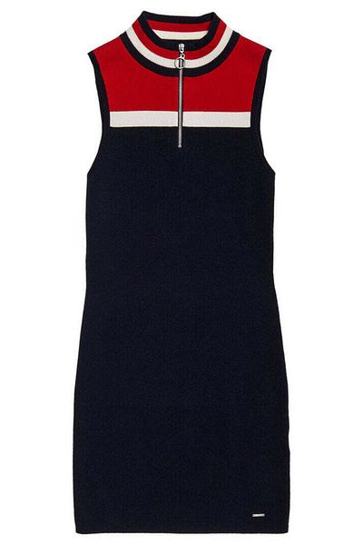 SUPERDRY Rochie Mini Edit Zip Knit Albastru