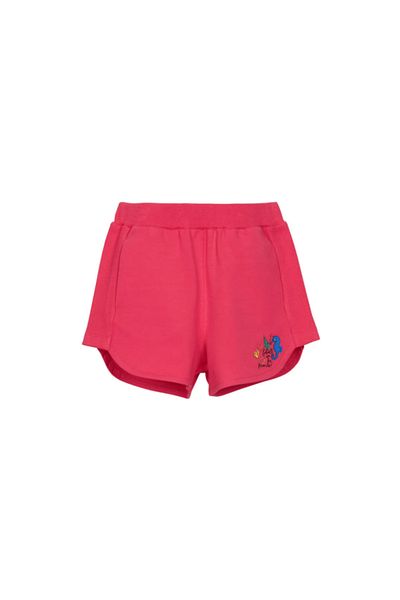 LOVETTI Sea Horse Printed PomegranAte Flower Girls' Shorts - Two Yarn