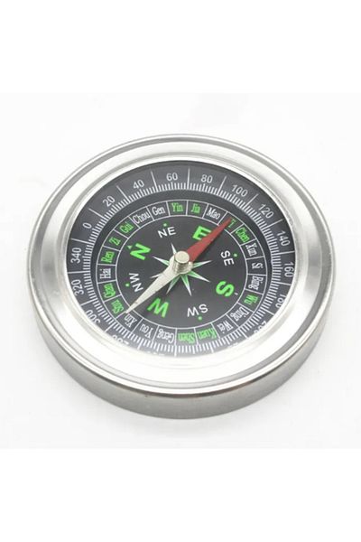 gaman Stainless Steel Mini Pocket Compass, Function Camping Hiking Direction Indicating Compass