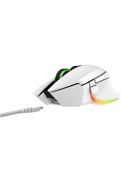 RAZER Mouse pentru jocuri fără fir Razer Basilisk V3 PRO, 30.000 DPI (Alb)