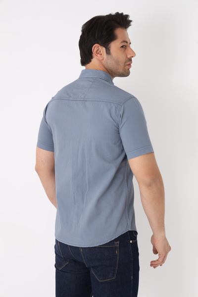 Cordial Чоловіча бавовняна сорочка Regular Fit з літнім кроєм, з подвійними кишенями та клапанами