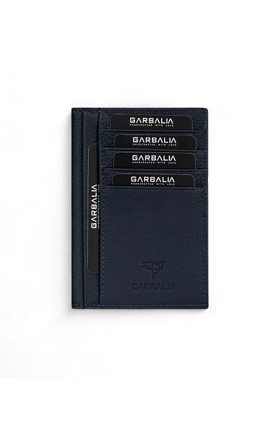 Garbalia Davos Stylish Black Genuine Leather Envelope Women's Wallet - Thin Design Card Holder
