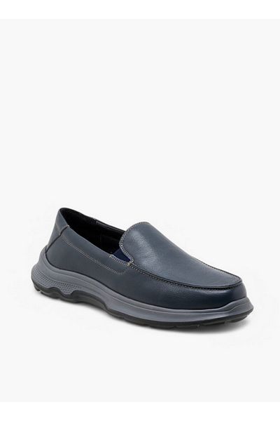 Duchini Men's Textured Slip-On Mocassins