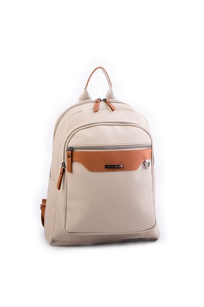 Getcho Janey Women's Sand Tan Backpack, Multi-Pocket, Zippered, Laptop Compartment Bag