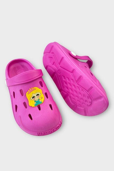 Liger Non-Slip Sole Sea Beach Pool Sandals Children's Slippers with Accessories Fuchia