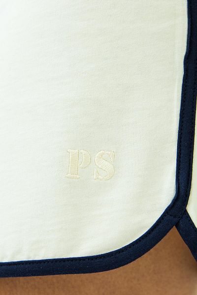 1434 Polo State Pantaloni scurti de damă cu fante laterale Ecru