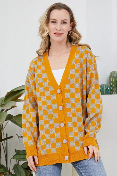 ALPACO Oversize Patterned Cardigan