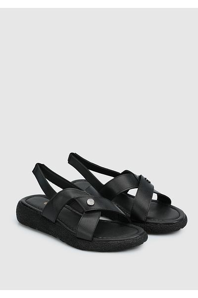 Eclipse Black Women's Flat Sandals