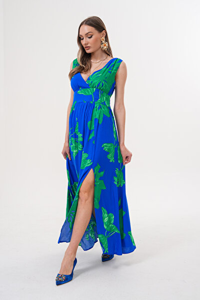 NAVY Rochie din viscoză cu imprimeu floral, fără mâneci