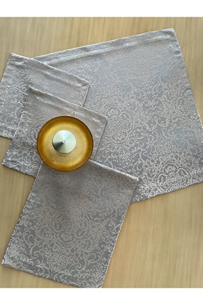 Hyatt Concept 4 parça brokar kumaş vizon salon takımı/orta sehpa yan sehpa ye...