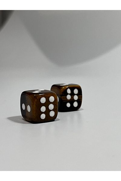 DURAN TAKI TASARIM Natural Stoned Tiger Eye Dice
