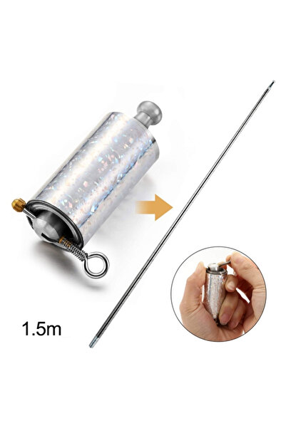 Depox Set 2 bețe de antrenament extensibile IdeallStore, automate, 150 cm, argintii