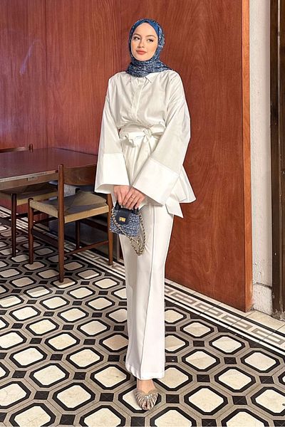 Ovn. Tie Waist Wide Sleeve Shirt - Ecru