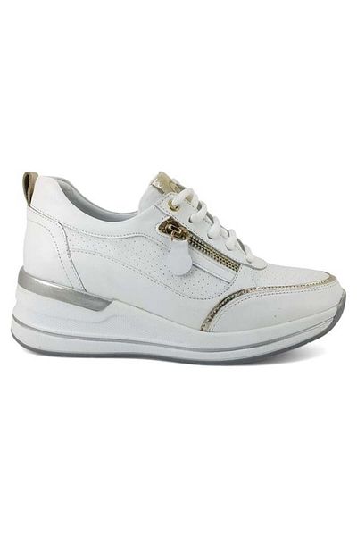 Mammamia 3160 Pantofi de damă casual din piele naturală-alb