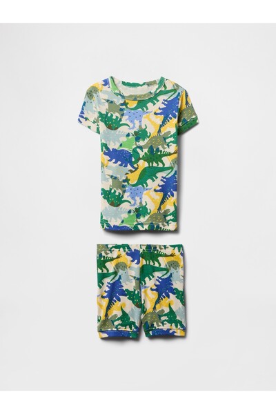 GAP Bebek Yeşil Organik Pamuk Desenli Pijama Takımı