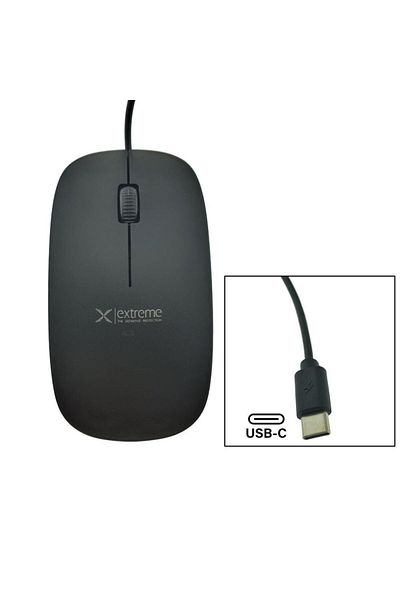 ESPERANZA Mouse optic cu fir si conector USB-C, 3D, Extreme Lacerta 94670, 1000 DPI, Negru