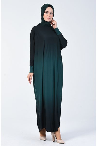 sefamerve Φόρεμα με νυχτερίδα σανδί 1908-04 Emerald Green