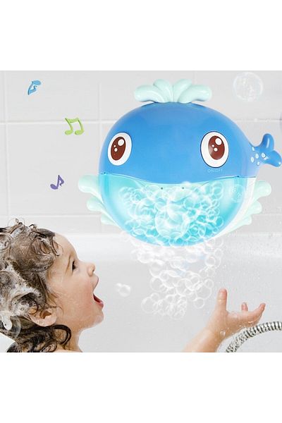 OEM Musical Bath Toy with Soap Bubbles for Children, Blue Whale, 12 Songs, Age min 12 Months