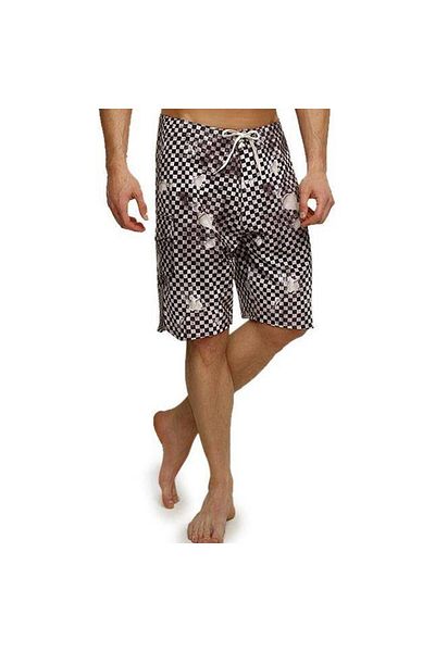 Vans Vans Era Stretch Boards Checkerboard Black and White Swim Trunks