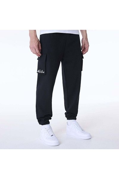 NEW ERA Pantaloni Fleece Newera Ne Script Cargo Jogger Newera Blk