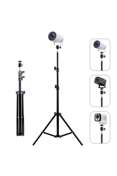 Microcase Taşınabilir Projeksiyon Cihazı Vb 1/4 Vida Girişli 2.1 mt Eğim ve Açı Ayarlamalı Tripod - AL5173