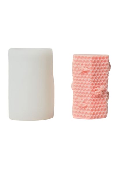 Alze Kimya Hobi Honeycomb Patterned Silicone Mold - for Making Candles & Soaps with Bee and Honeycomb Themes