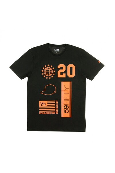 NEW ERA Tricou negru bumbac Graphic New Era