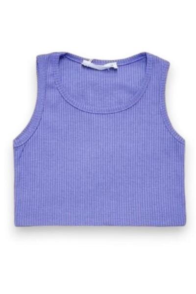 SeaBubbles Girl's Ribbed Crop Tank Top 001