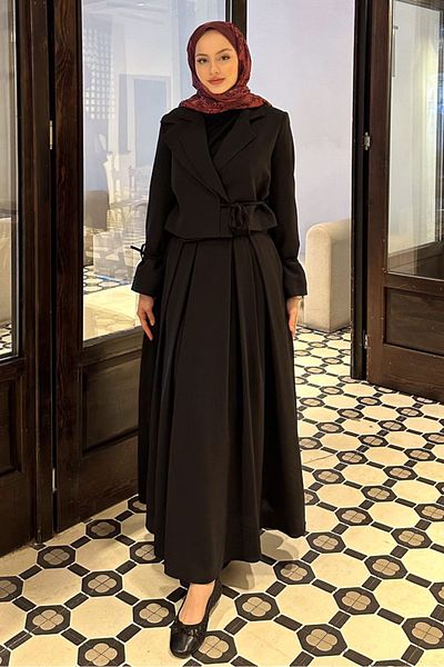 Ovn. Double Collar Jacket Set - Black