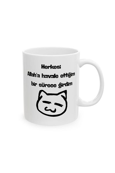 IVART كوب قياسي من البورسلين مطبوع عليه عبارة I Put Someone on God