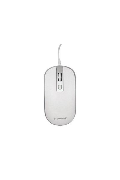 Gembird Gembird Mouse, USB 1.35m, 1200 DPI (White/Silver)