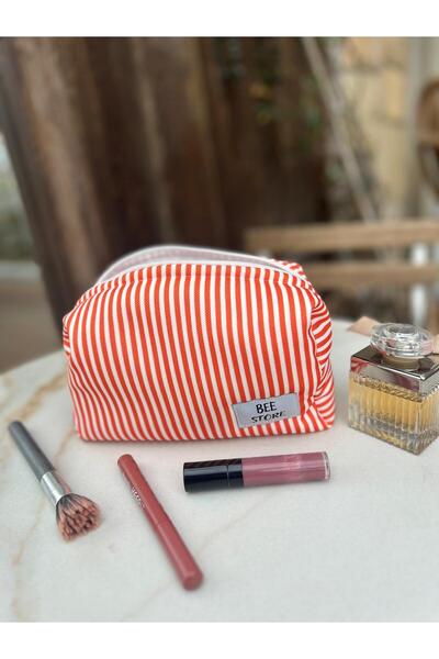 bee store Раирана дамска чантичка за грим