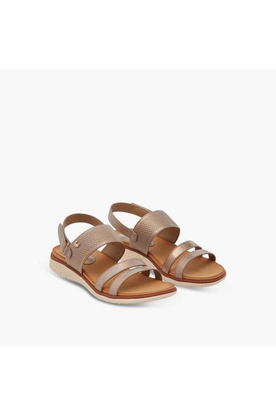 Le Confort Textured Comfort Sandals with Hook and Loop Closure