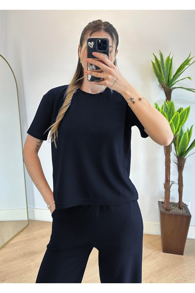 BayBayan طقم علوي سفلي من القطن الممشط بأكمام قصيرة