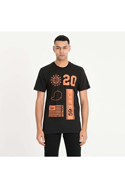 NEW ERA Tricou negru bumbac Graphic New Era