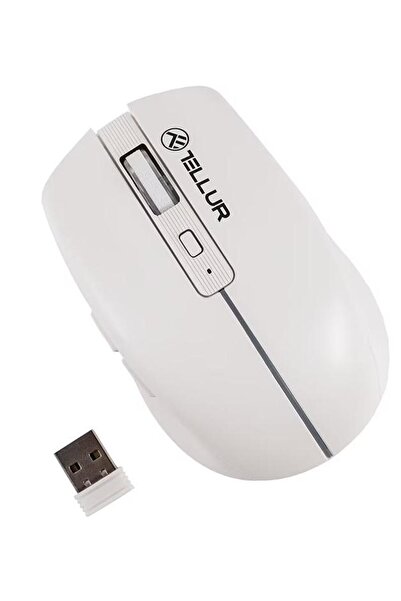 TELLUR Mouse wireless Tellur, Silent Click, Alb