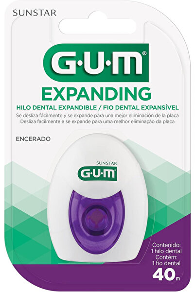 GUM Gum Expanding Dental Floss Thin & Easy to Insert in Tight Contacts-Removes Plaque-Healthy Gums-30M