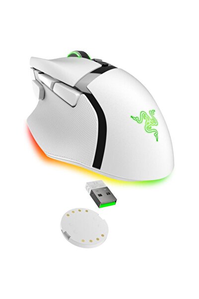 RAZER Mouse pentru jocuri fără fir Razer Basilisk V3 PRO, 30.000 DPI (Alb)