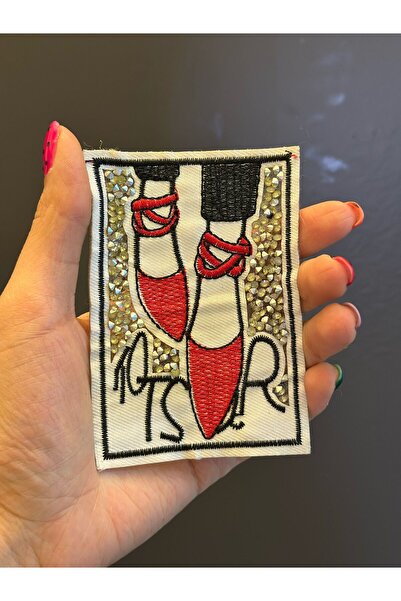 Gönülden Tasarım ÜTÜ İLE YAPIŞAN TAŞLI ARMA DİKİŞ APLİKE 10X7 CM