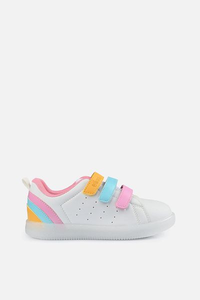 Vicco Sun Light Girl's White/Pink Sneaker