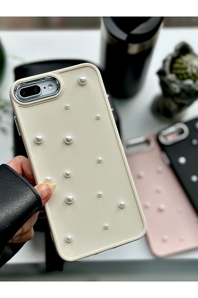 Go Aksesuar جراب سيليكون مرن بتصميم لعبة اللؤلؤ متوافق مع هاتف Iphone 7 Plus و8 Plus