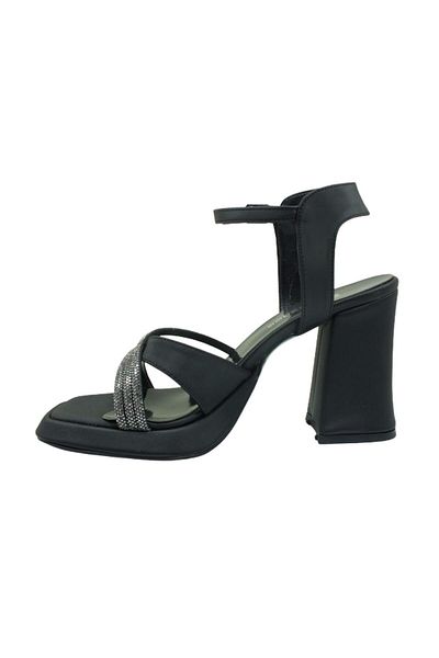 Çarıkçım High Heels - Black-Satern 156 Mg 6002