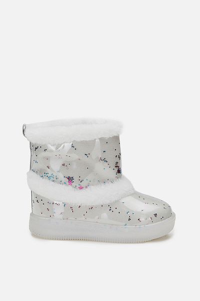 Vicco Comet Lighted Girl's White Boots