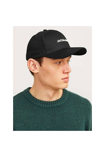 Jack & Jones Ανδρικό μαύρο καπέλο (12270531-B)