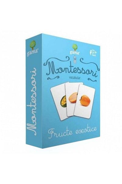 Gama Vocabular.Fructe exotice - Montessori